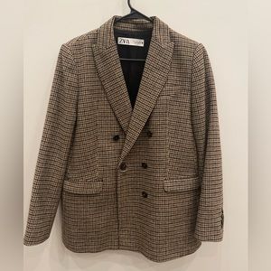 Zara houndstooth blazer